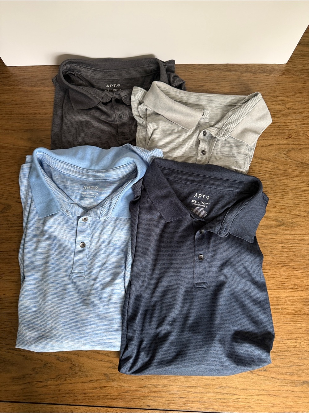 APT. 9 Men's 4-Pack Short Sleeve Polo Shirts - Blue/Gray